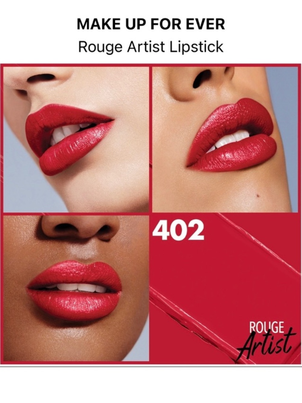 Makeup Forever Rouge Artist Lipstick Mini 402 Untamed Fire NEW!